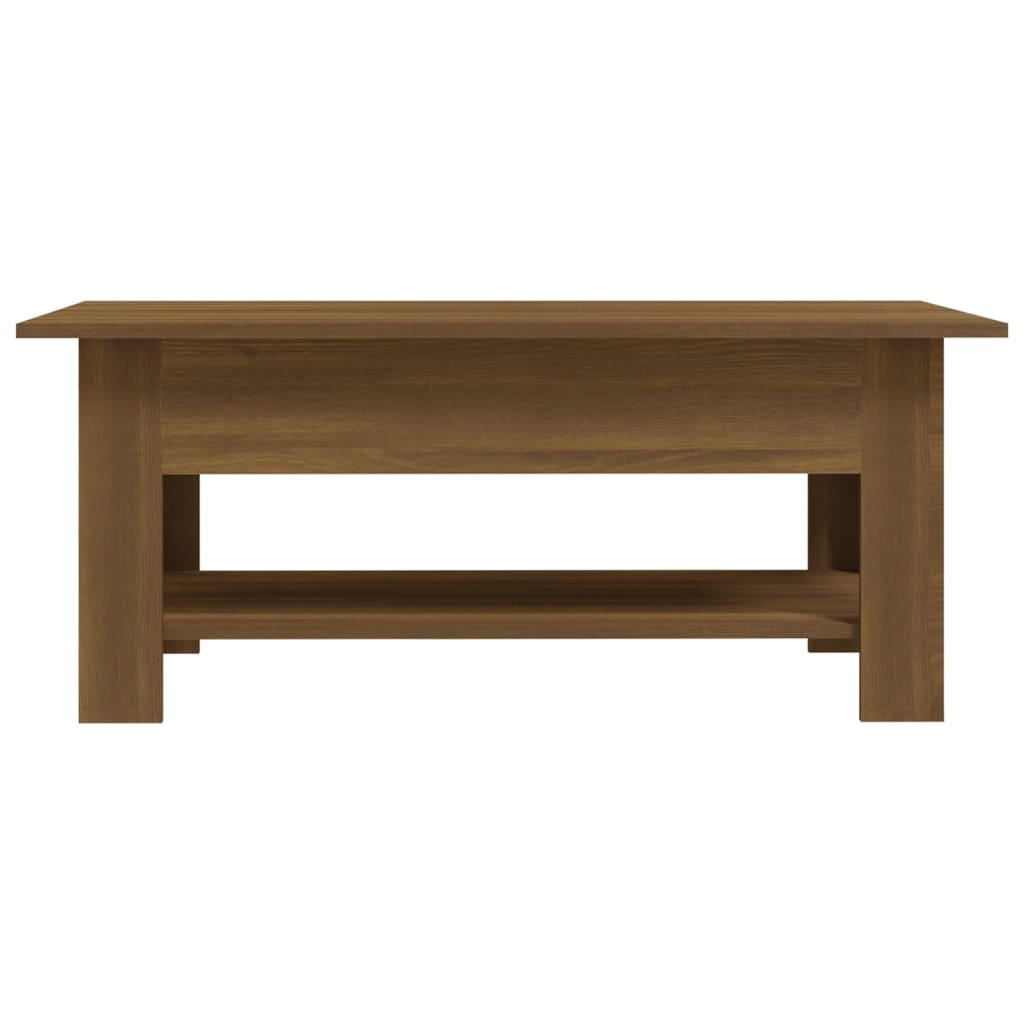 Coffee Table Brown Oak 102x55x42 cm Engineered Wood