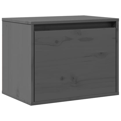 Wall Cabinet Grey 45x30x35 cm Solid Pinewood