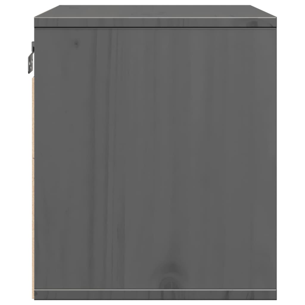 Wall Cabinet Grey 45x30x35 cm Solid Pinewood