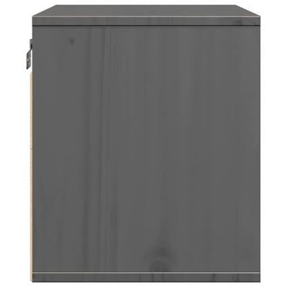 Wall Cabinet Grey 45x30x35 cm Solid Pinewood