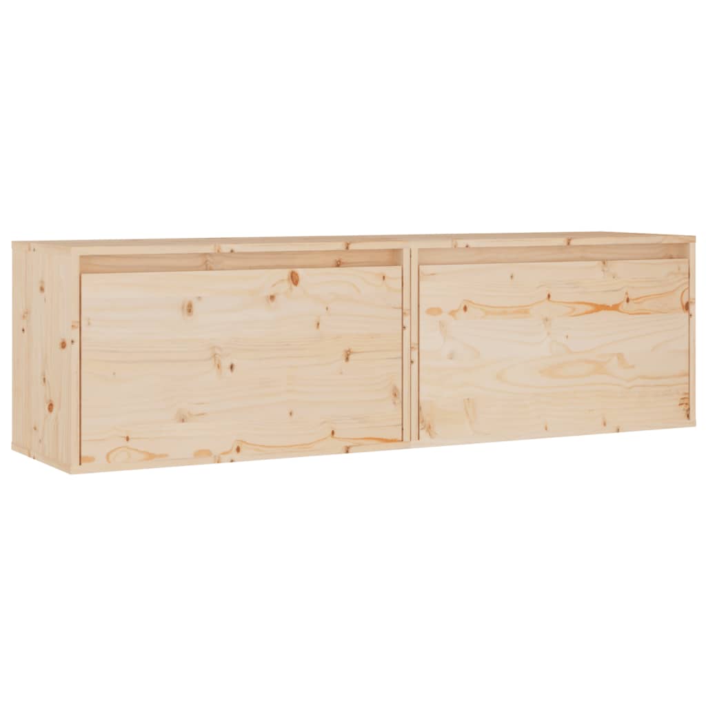 Wall Cabinets 2 pcs 60x30x35 cm Solid Pinewood