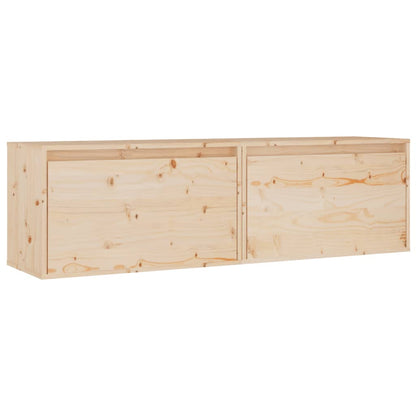 Wall Cabinets 2 pcs 60x30x35 cm Solid Pinewood