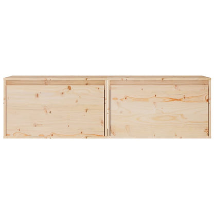 Wall Cabinets 2 pcs 60x30x35 cm Solid Pinewood