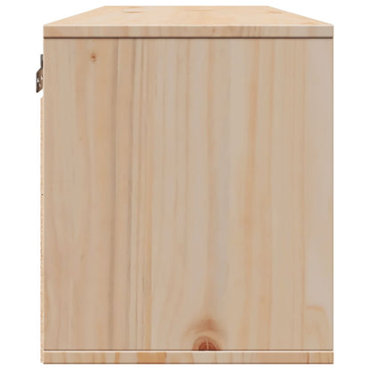 Wall Cabinet 100x30x35 cm Solid Wood Pine