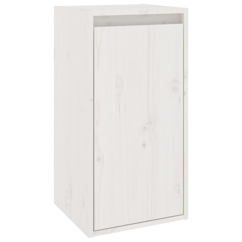 Wall Cabinet White 30x30x60 cm Solid Wood Pine