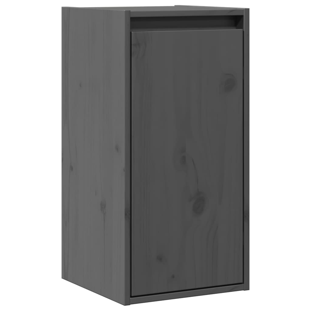 Wall Cabinet Grey 30x30x60 cm Solid Wood Pine