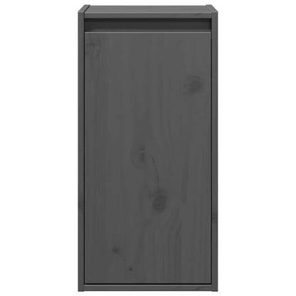 Wall Cabinet Grey 30x30x60 cm Solid Wood Pine