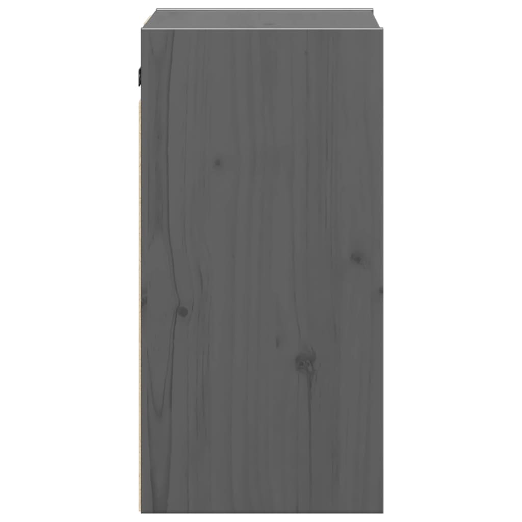 Wall Cabinet Grey 30x30x60 cm Solid Wood Pine