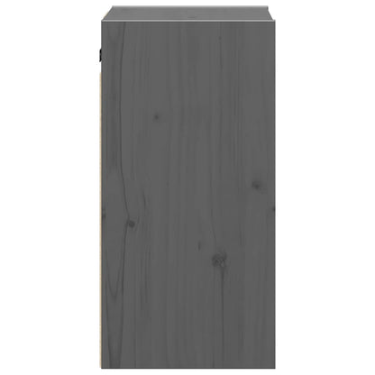 Wall Cabinet Grey 30x30x60 cm Solid Wood Pine