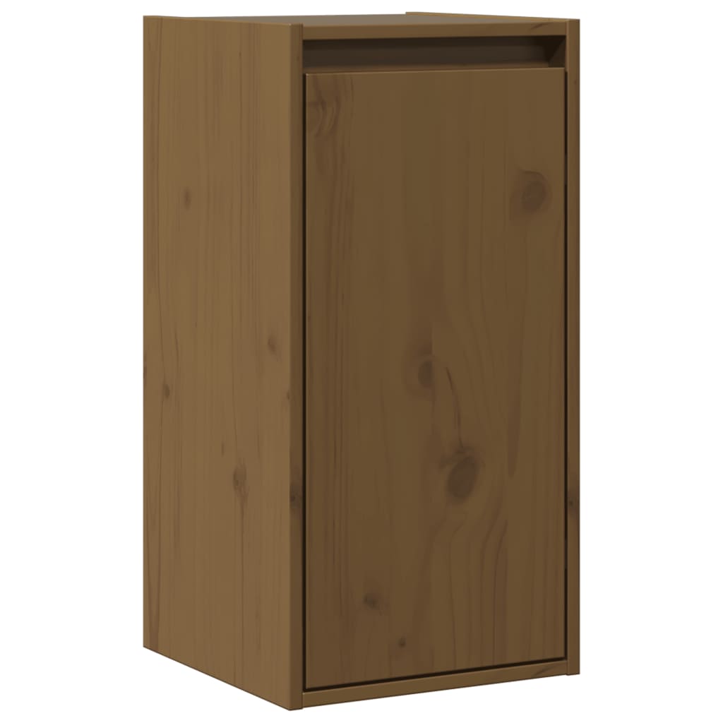 Wall Cabinet Honey Brown 30x30x60 cm Solid Wood Pine