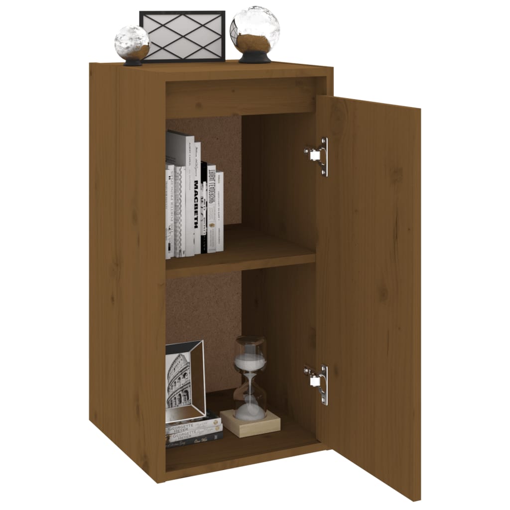 Wall Cabinet Honey Brown 30x30x60 cm Solid Wood Pine