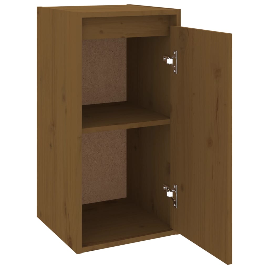 Wall Cabinet Honey Brown 30x30x60 cm Solid Wood Pine