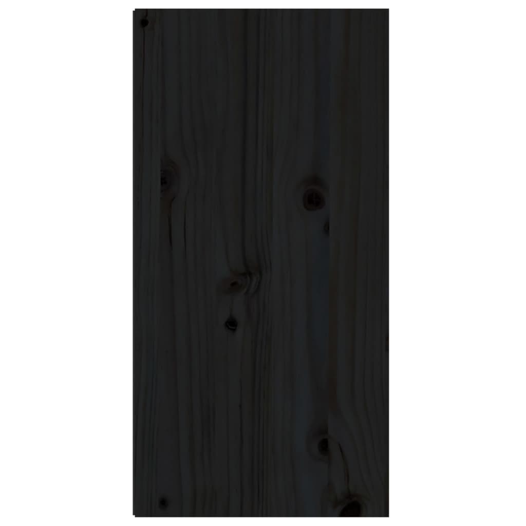 Wall Cabinet Black 30x30x60 cm Solid Wood Pine