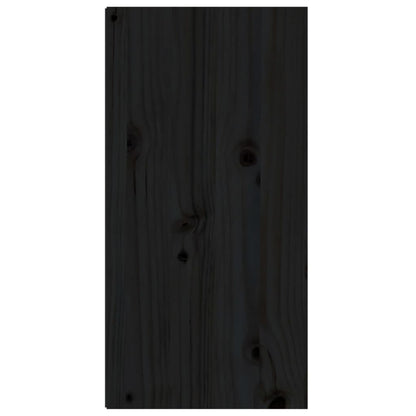 Wall Cabinet Black 30x30x60 cm Solid Wood Pine