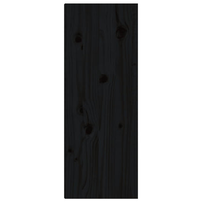 Wall Cabinet Black 30x30x80 cm Solid Wood Pine