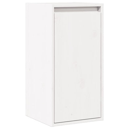 Wall Cabinet White 30x30x100 cm Solid Pinewood