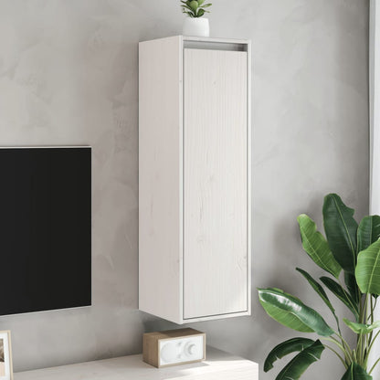 Wall Cabinet White 30x30x100 cm Solid Pinewood