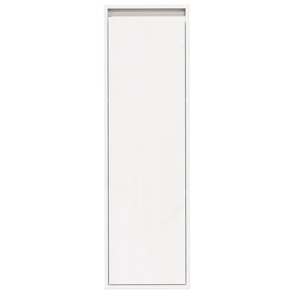 Wall Cabinet White 30x30x100 cm Solid Pinewood