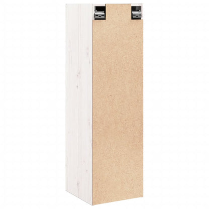 Wall Cabinet White 30x30x100 cm Solid Pinewood