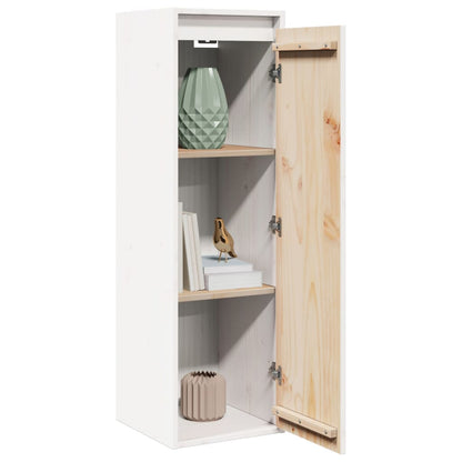 Wall Cabinets 2 pcs White 30x30x100 cm Solid Pinewood