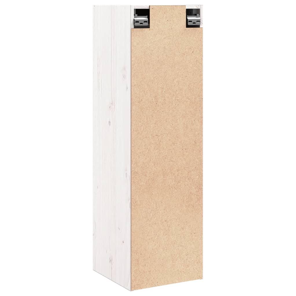 Wall Cabinets 2 pcs White 30x30x100 cm Solid Pinewood