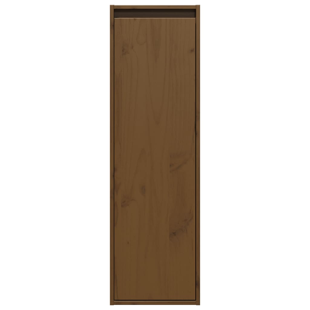 Wall Cabinet Honey Brown 30x30x100 cm Solid Pinewood