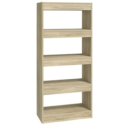 Book Cabinet/Room Divider Sonoma Oak 60x30x135 cm Engineered Wood