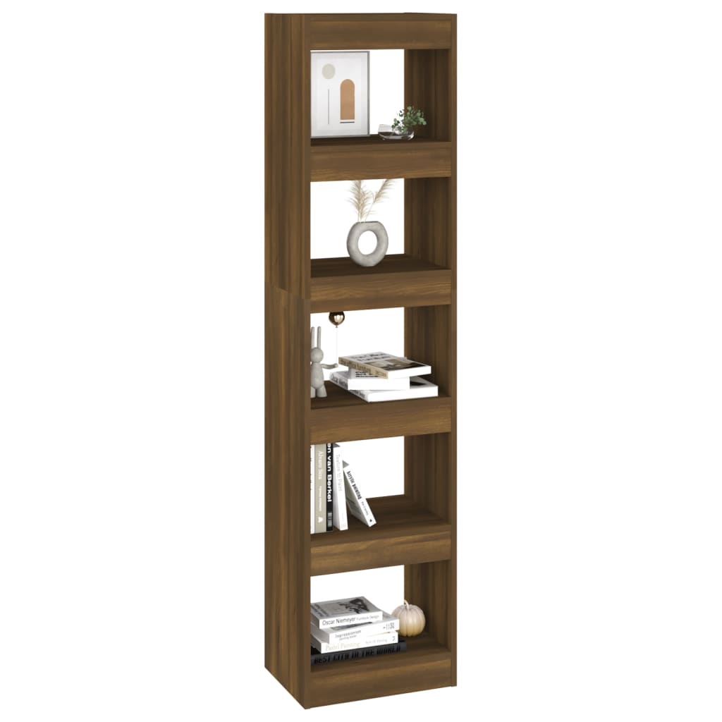 Book Cabinet/Room Divider Brown Oak 40x30x166 cm