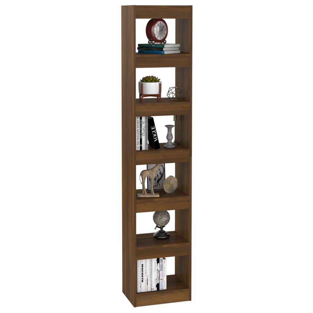 Book Cabinet/Room Divider Brown Oak 40x30x198 cm