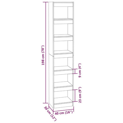 Book Cabinet/Room Divider Brown Oak 40x30x198 cm