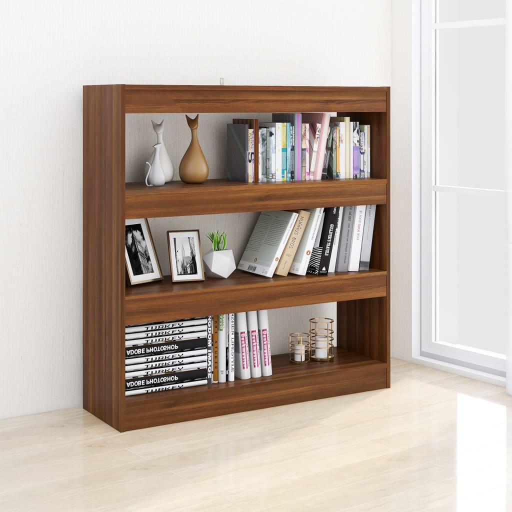 Book Cabinet/Room Divider Brown Oak 100x30x103 cm