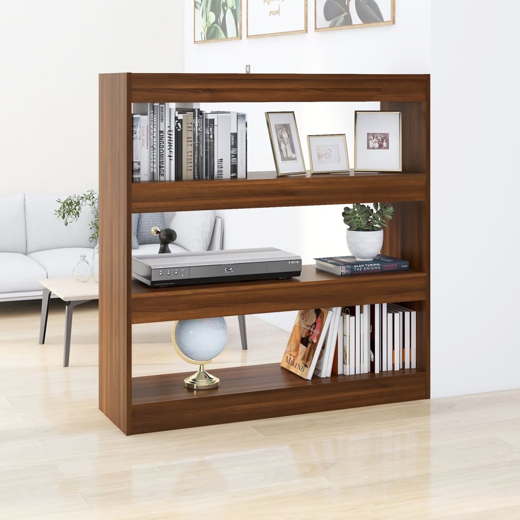 Book Cabinet/Room Divider Brown Oak 100x30x103 cm