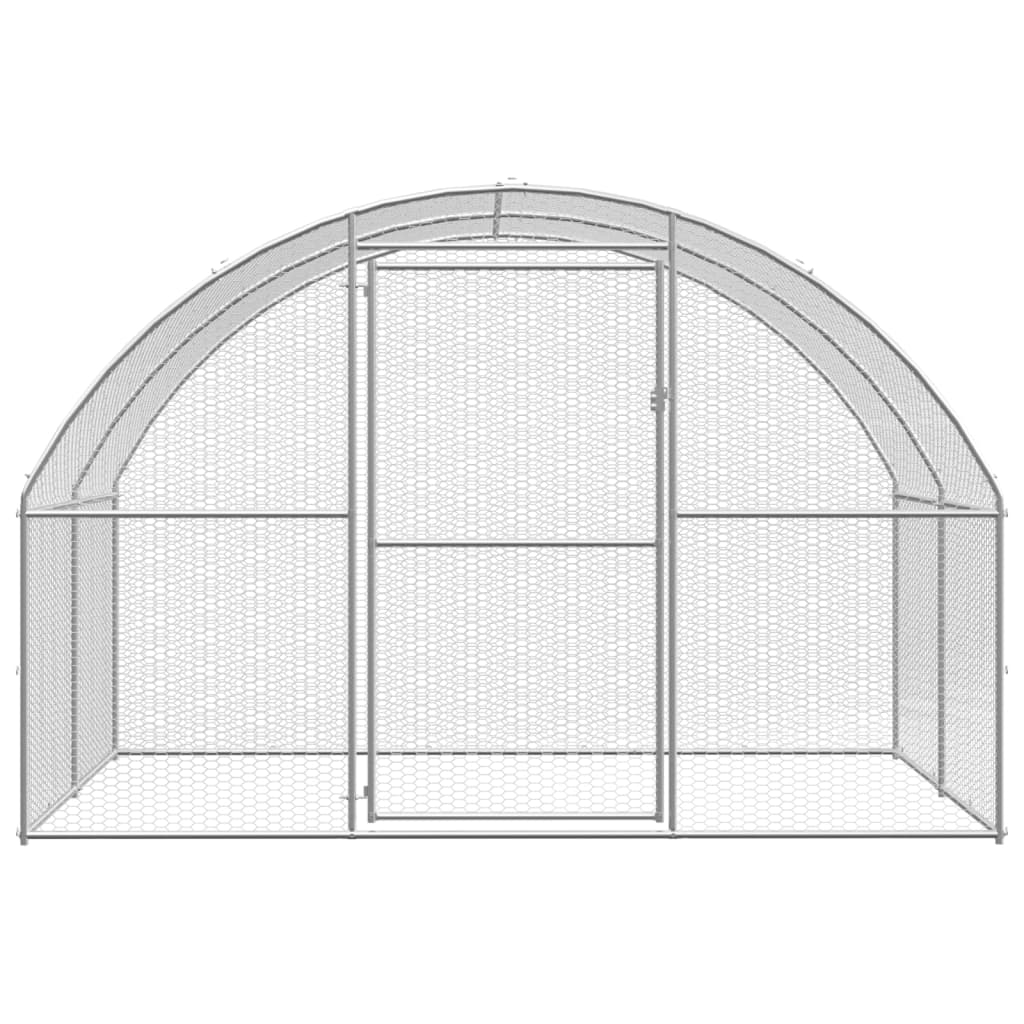 Outdoor Chicken Coop 3x10x2 m Galvanised Steel