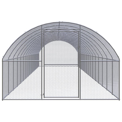 Outdoor Chicken Coop 3x16x2 m Galvanised Steel