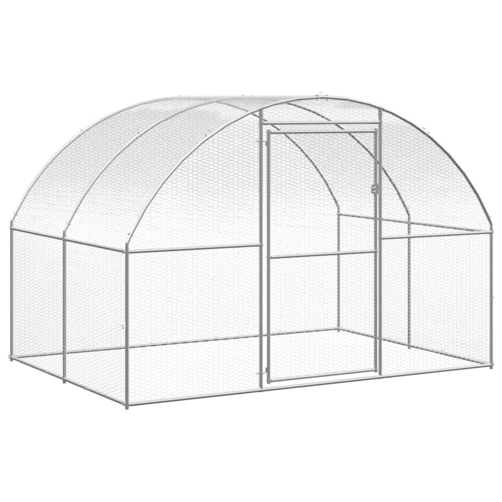 Outdoor Chicken Coop 3x16x2 m Galvanised Steel