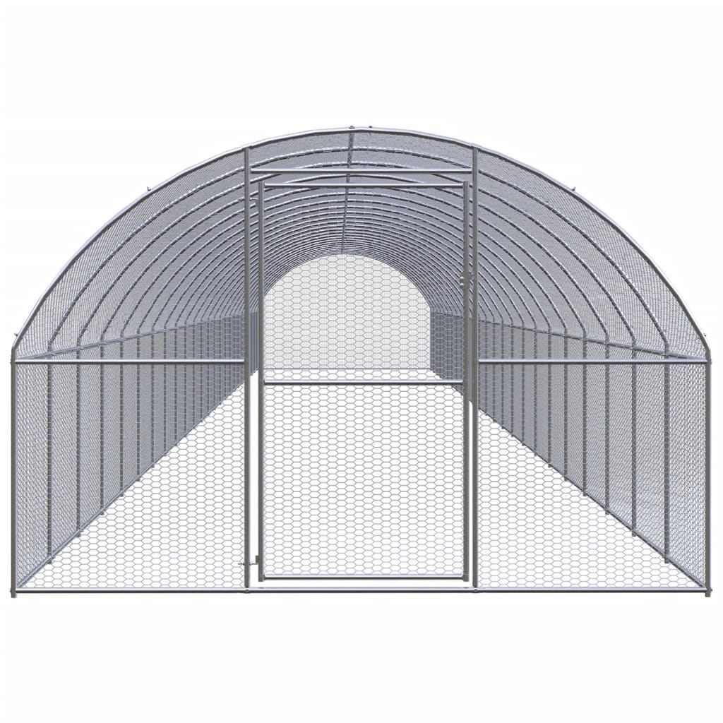 Outdoor Chicken Coop 3x24x2 m Galvanised Steel