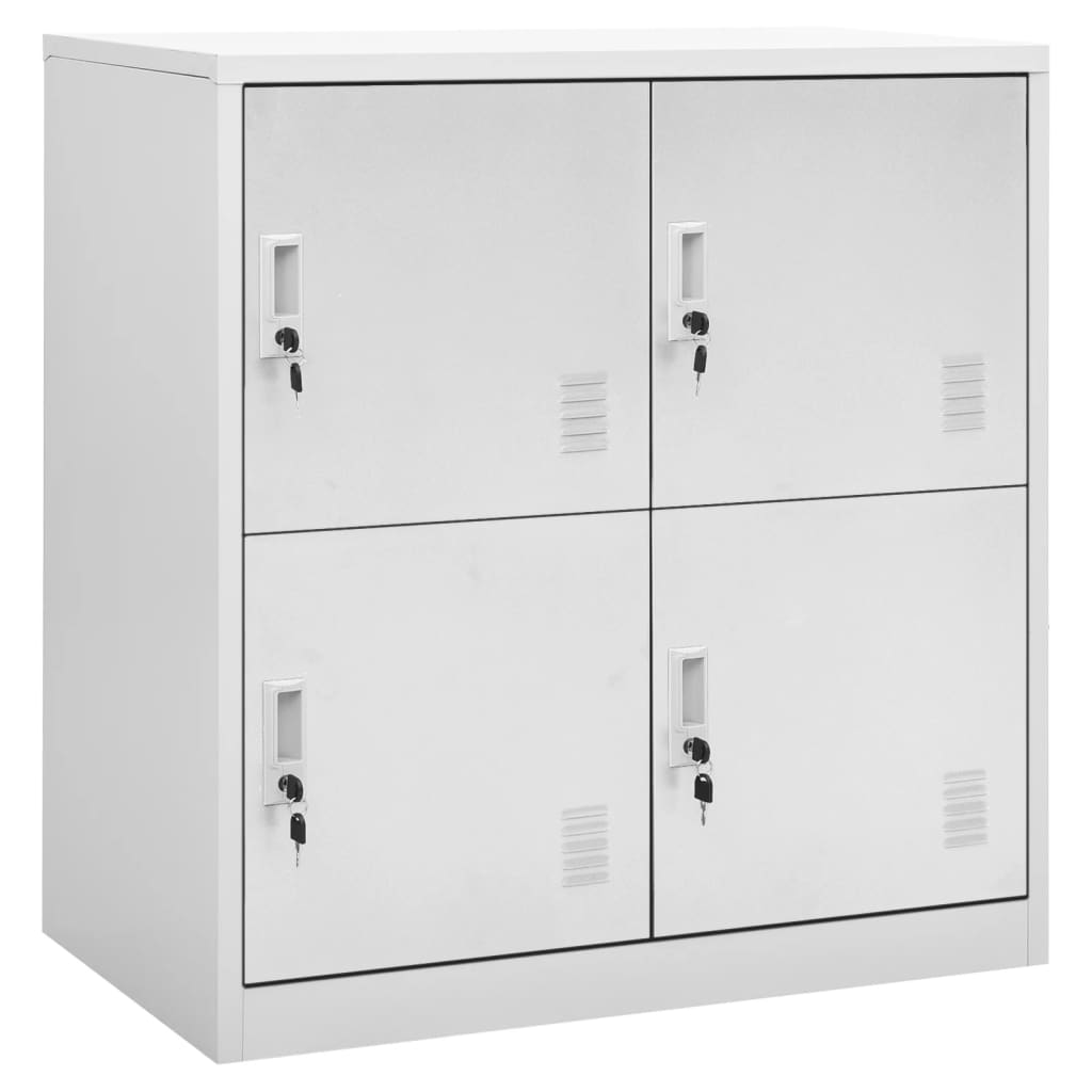 Locker Cabinets 2 pcs Light Grey 90x45x92.5 cm Steel