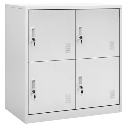 Locker Cabinets 2 pcs Light Grey 90x45x92.5 cm Steel