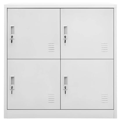 Locker Cabinets 2 pcs Light Grey 90x45x92.5 cm Steel