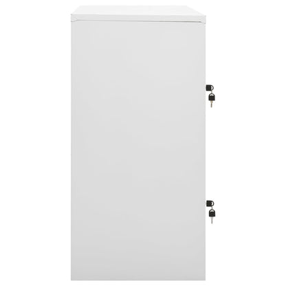 Locker Cabinets 2 pcs Light Grey 90x45x92.5 cm Steel