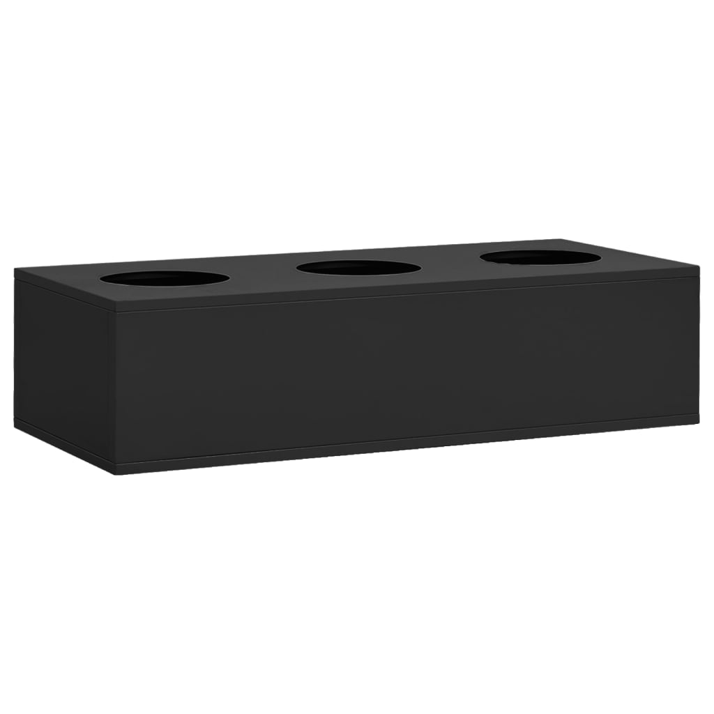 Office Cabinet with Planter Box Anthracite 90x40x113 cm Steel