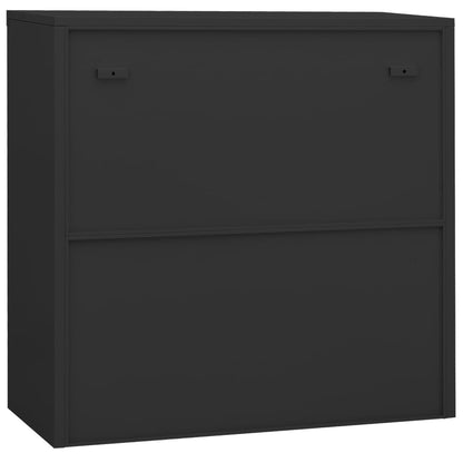 Office Cabinet with Planter Box Anthracite 90x40x113 cm Steel