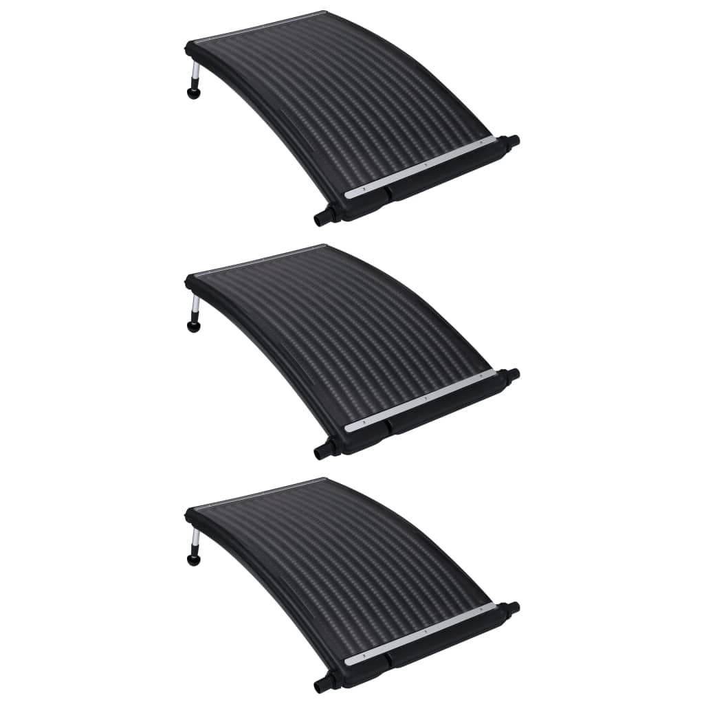 Curved Pool Solar Heating Panels 3 pcs 110x65 cm