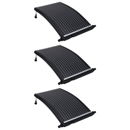 Curved Pool Solar Heating Panels 3 pcs 110x65 cm