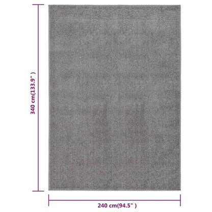 Rug Short Pile 240x340 cm Grey