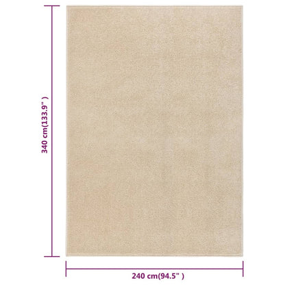 Rug Short Pile 240x340 cm Beige