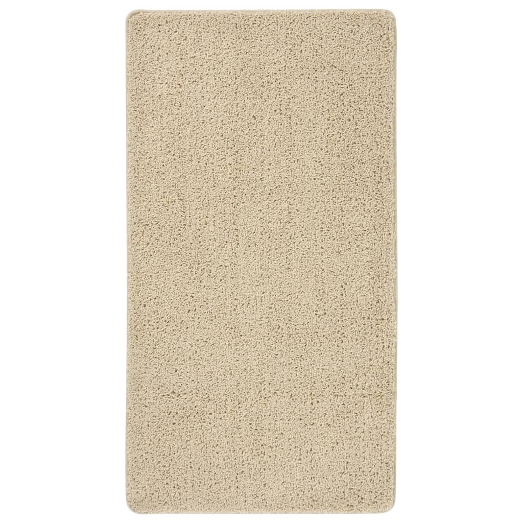 Shaggy Rug Cream 80x150 cm Anti Slip