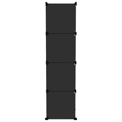 Storage Cube Organiser with 12 Cubes Black PP