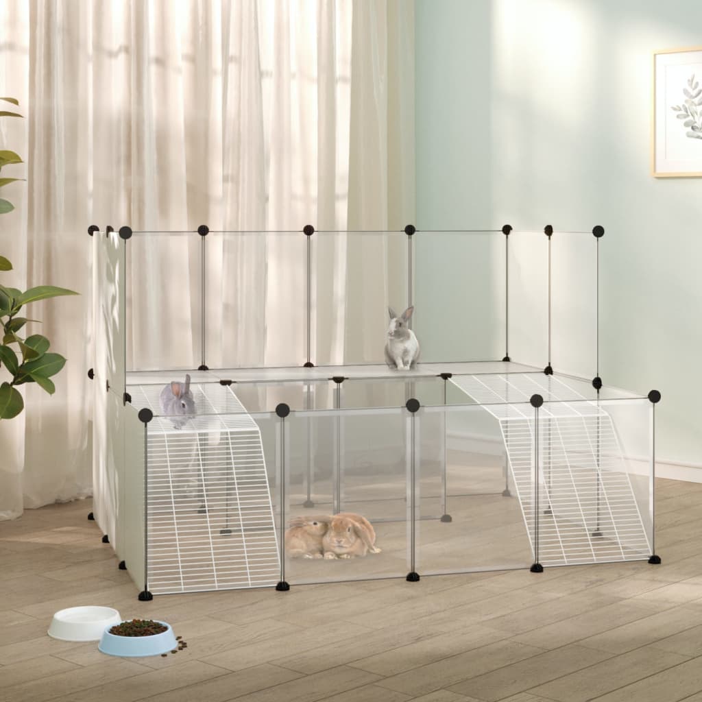 Small Animal Cage Transparent 143x107x93 cm PP and Steel