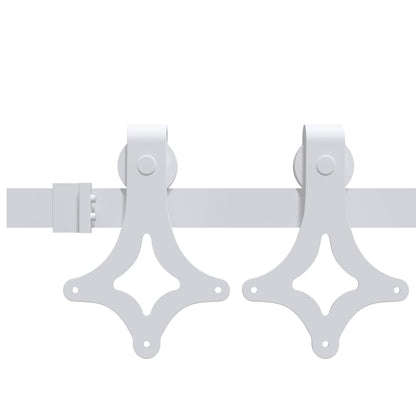 Sliding Door Hardware Kit 183 cm Steel White